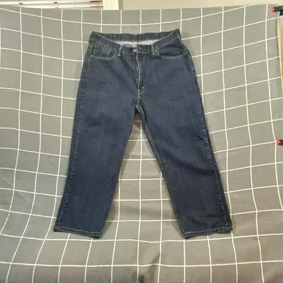 Levi's 550 Relaxed Fit Dark Wash Denim Jeans W38 L26 - Picture 1 of 3